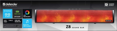 GŁOŚNIK DEFENDER SOUNDBAR Z8 10W LED BLUETOOTH GŁOŚNIK DEFENDER SOUNDBAR Z8 10W LED BLUETOOTH