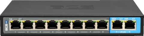 SWITCH POE dla 8 kamer IP BCS-B-SP0802 SWITCH POE dla 8 kamer IP BCS-B-SP0802