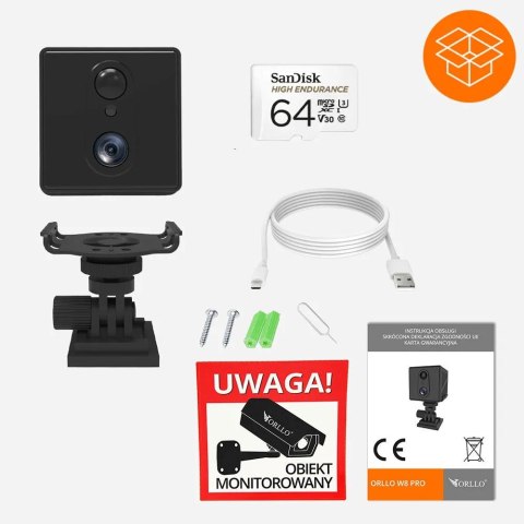 Kamera IP Orllo Mini Kamera Bezprzewodowa GSM 4G LTE ORLLO W8 PRO SIM Kamera IP Orllo Mini Kamera Bezprzewodowa GSM 4G LTE ORLLO W8 PRO SIM