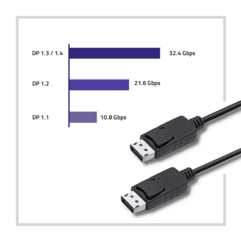 Qoltec DisplayPort v1.2 męski | DisplayPort v1.2 męski | 5K | 3m Qoltec DisplayPort v1.2 męski | DisplayPort v1.2 męski | 5K | 3m