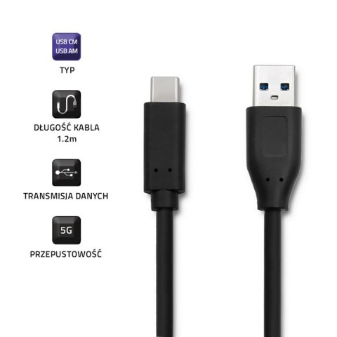 Qoltec Kabel USB 3.1 typ C męski | USB 3.0 A męski | 1.2m Qoltec Kabel USB 3.1 typ C męski | USB 3.0 A męski | 1.2m
