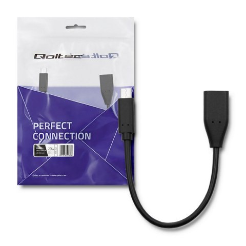 Qoltec Kabel USB 3.1 typ C męski | USB 3.0 A żeński | 0.2m Qoltec Kabel USB 3.1 typ C męski | USB 3.0 A żeński | 0.2m
