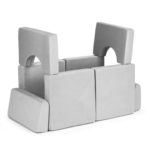 Sofa składana modułowa dla dzieci duża 2 osobowa DIY 8 miękkich poduch - szara ECOTOYS Sofa składana modułowa dla dzieci duża 2 osobowa DIY 8 miękkich poduch - szara ECOTOYS