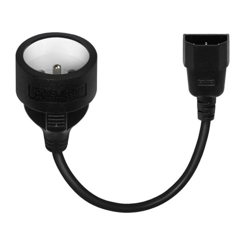 Adapter zasilania Savio CL-180 IEC C14 - CEE 7/5 (E) 0,15m Adapter zasilania Savio CL-180 IEC C14 - CEE 7/5 (E) 0,15m