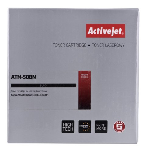 Toner Activejet ATM-50BN (zamiennik Konica Minolta TNP50K; Supreme; 6000 stron; czarny) Toner Activejet ATM-50BN (zamiennik Konica Minolta TNP50K; Supreme; 6000 stron; czarny)