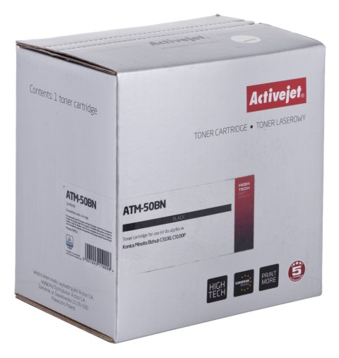 Toner Activejet ATM-50BN (zamiennik Konica Minolta TNP50K; Supreme; 6000 stron; czarny) Toner Activejet ATM-50BN (zamiennik Konica Minolta TNP50K; Supreme; 6000 stron; czarny)
