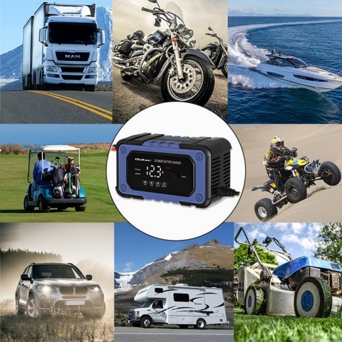 Prostownik Qoltec do akumulatora z funkcją naprawy | Inteligentna mikroprocesorowa ładowarka | 12V | 6A | LED | 4 tryby Prostownik Qoltec do akumulatora z funkcją naprawy | Inteligentna mikroprocesorowa ładowarka | 12V | 6A | LED | 4 tryby