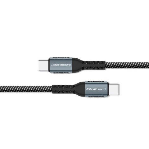 Qoltec Kabel USB 2.0 typ C | USB 2.0 typ C 100W | QC 3.0 | PD | 1m | Czarny Qoltec Kabel USB 2.0 typ C | USB 2.0 typ C 100W | QC 3.0 | PD | 1m | Czarny