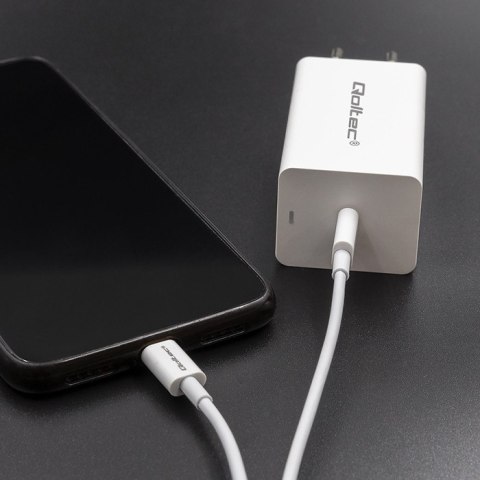 Qoltec Kabel USB 2.0 typ C | USB 2.0 typ C 60W | QC 3.0 | PD | 1.5m | Biały Qoltec Kabel USB 2.0 typ C | USB 2.0 typ C 60W | QC 3.0 | PD | 1.5m | Biały