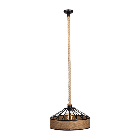 Lampa sufitowa z liny konopnej na oryginalnej jutowej linie - średnica 50 cm