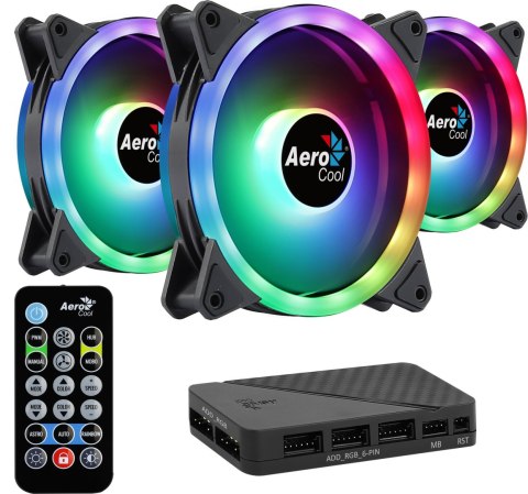 WENTYLATOR AEROCOOL PGS DUO 12 PRO ARGB (3x120) WENTYLATOR AEROCOOL PGS DUO 12 PRO ARGB (3x120)