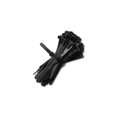 Qoltec Opaski zaciskowe wielorazowe/trytytki | 7.2 * 100mm | Nylon UV | Czarne Qoltec Opaski zaciskowe wielorazowe/trytytki | 7.2 * 100mm | Nylon UV | Czarne