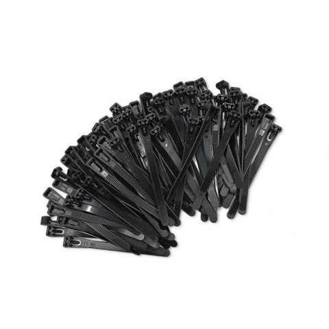 Qoltec Opaski zaciskowe wielorazowe/trytytki | 7.2 * 100mm | Nylon UV | Czarne Qoltec Opaski zaciskowe wielorazowe/trytytki | 7.2 * 100mm | Nylon UV | Czarne