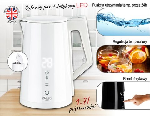 Czajnik elektryczny LED z regulacją temperatury 1,7L STRIX Czajnik elektryczny LED z regulacją temperatury 1,7L STRIX