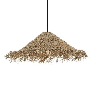 Żyrandol naturalny rattanowy w kształcie słomkowego kapelusza - 40 cm