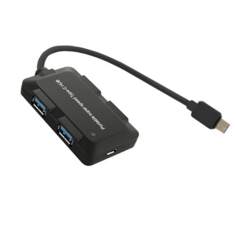 Qoltec Hub USB 3.1 typ C męski | 4x USB 3.0 A żeński | 0.2m Qoltec Hub USB 3.1 typ C męski | 4x USB 3.0 A żeński | 0.2m