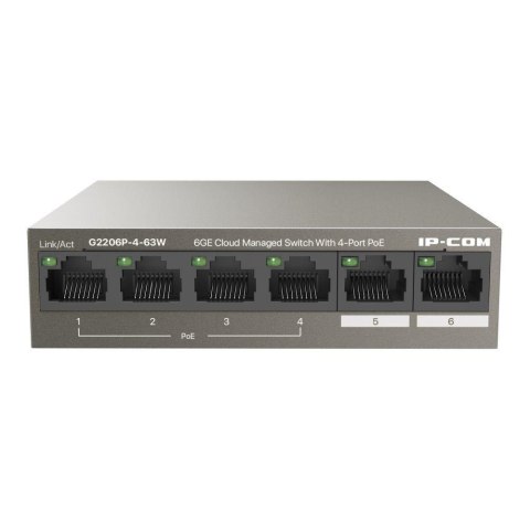 Switch zarządzalny IP-COM By Tenda G2206P-4-63W 6x1GbE PoE 63W Switch zarządzalny IP-COM By Tenda G2206P-4-63W 6x1GbE PoE 63W