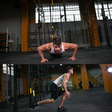 Zestaw taśm do ćwiczeń Crossfit TRX PRO - Różowy