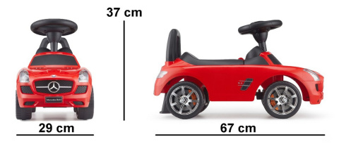 JEŹDZIK, PCHACZ MERCEDES CZERWONY SLS
