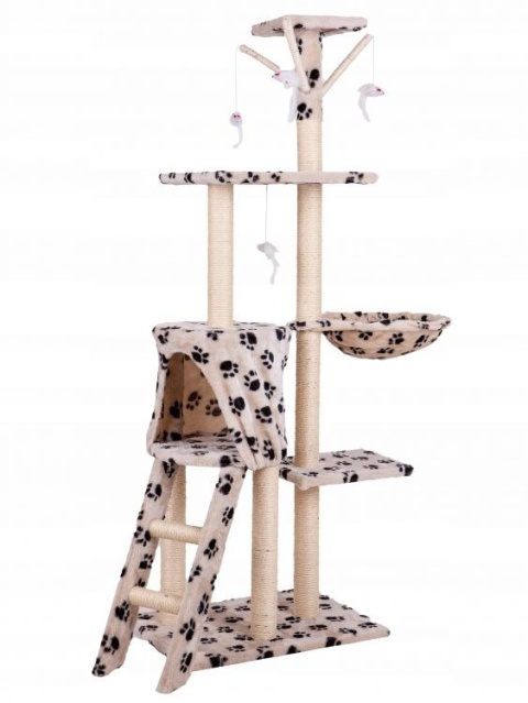 Drapak dla kota domek drzewo legowisko 138cm xl Odciski Łapek Drapak dla kota domek drzewo legowisko 138cm xl Odciski Łapek