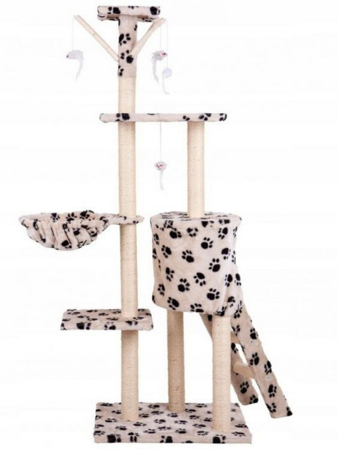 Drapak dla kota domek drzewo legowisko 138cm xl Odciski Łapek Drapak dla kota domek drzewo legowisko 138cm xl Odciski Łapek
