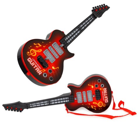 Gitara dla dzieci elektryczna z nauką gry na gitarze podczerwień melodie Czerwona Gitara dla dzieci elektryczna z nauką gry na gitarze podczerwień melodie Czerwona
