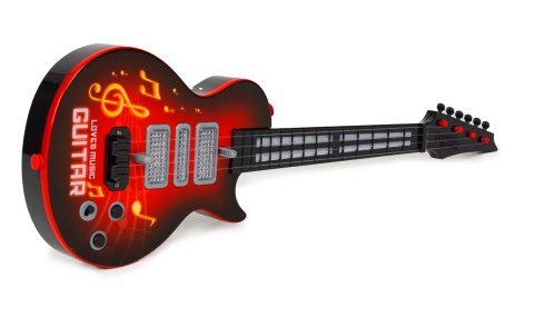 Gitara dla dzieci elektryczna z nauką gry na gitarze podczerwień melodie Czerwona Gitara dla dzieci elektryczna z nauką gry na gitarze podczerwień melodie Czerwona