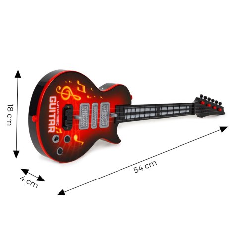 Gitara dla dzieci elektryczna z nauką gry na gitarze podczerwień melodie Czerwona Gitara dla dzieci elektryczna z nauką gry na gitarze podczerwień melodie Czerwona