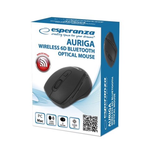 ESPERANZA MYSZ BLUETOOTH 6D AURIGA CZARNA EM128K ESPERANZA MYSZ BLUETOOTH 6D AURIGA CZARNA EM128K