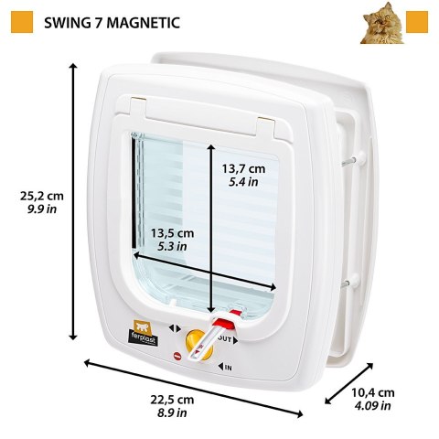 SWING 7 - drzwiczki z zamkiem magnetycznym brązowe SWING 7 - drzwiczki z zamkiem magnetycznym brązowe