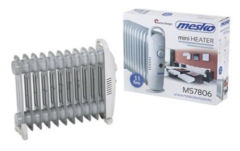 Grzejnik olejowy MESKO MS 7806 11 żeberek (1200W; 11; kolor biały) Grzejnik olejowy MESKO MS 7806 11 żeberek (1200W; 11; kolor biały)