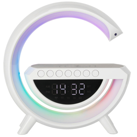 Lampka LED RGB ładowarka indukcyjna radio budzik zegar Lampka LED RGB ładowarka indukcyjna radio budzik zegar