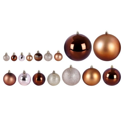 Bombki choinkowe nietłukące bursztynowe zestaw 94 szt. 3-12 cm Bombki choinkowe nietłukące bursztynowe zestaw 94 szt. 3-12 cm