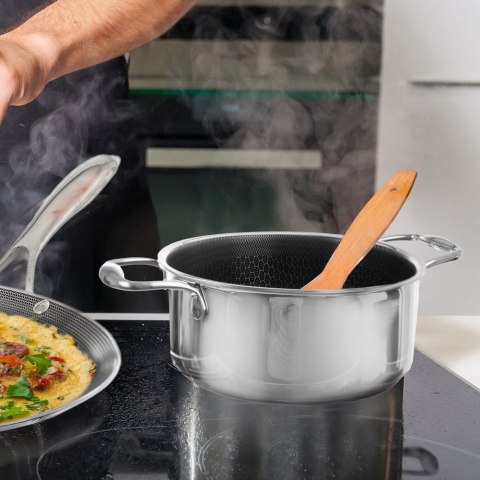 Garnek stalowy z powłoką nieprzywierającą premium COOKCELL ORION 20 cm 2,75 l Garnek stalowy z powłoką nieprzywierającą premium COOKCELL ORION 20 cm 2,75 l