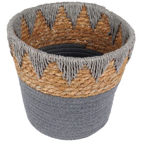 Osłonka na doniczkę wiklinowa szara 24,5x20 cm Osłonka na doniczkę wiklinowa szara 24,5x20 cm