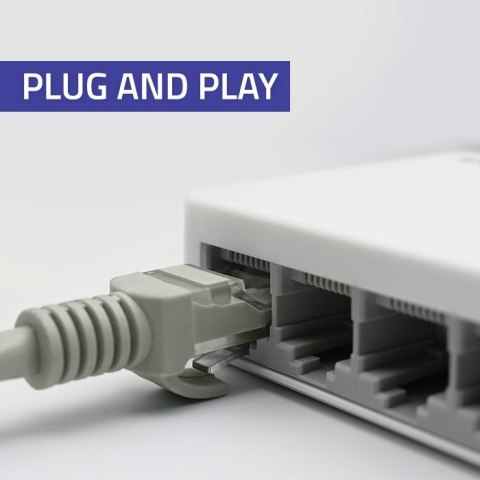 Qoltec SWITCH Przełącznik sieciowy 5 x port RJ45 | 1000Mbps | LAN