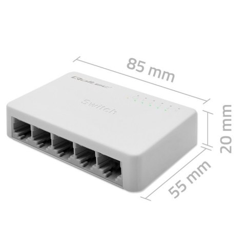 Qoltec SWITCH Przełącznik sieciowy 5 x port RJ45 | 1000Mbps | LAN