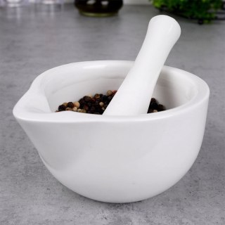 Moździerz do przypraw porcelanowy biały