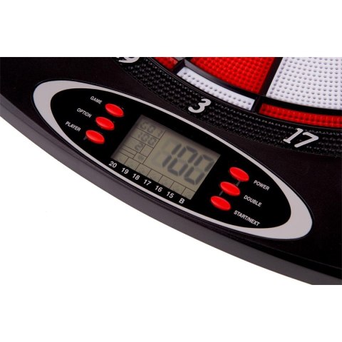 Tarcza do Darta Lotki Rzutki Elektroniczna Czerwona Solidna ENERO 43 cm Tarcza do Darta Lotki Rzutki Elektroniczna Czerwona Solidna ENERO 43 cm