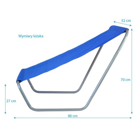 Zestaw Leżak Ogrodowy Plażowy Składany + Torba Solidny ENERO 52x86x68,5 cm Zestaw Leżak Ogrodowy Plażowy Składany + Torba Solidny ENERO 52x86x68,5 cm