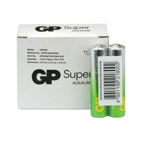 Bateria alkaliczna AAA/LR03 GP ReCyko Super alkaline G-TECH - 10 sztuk Bateria alkaliczna AAA/LR03 GP ReCyko Super alkaline G-TECH - 10 sztuk