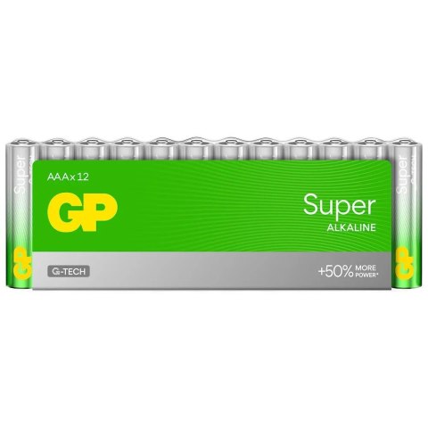 Bateria alkaliczna AAA/LR03 GP ReCyko Super alkaline G-TECH - 12 sztuk Bateria alkaliczna AAA/LR03 GP ReCyko Super alkaline G-TECH - 12 sztuk