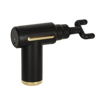 Pistolet do masażu masażer do pleców ciała karku 4 końcówki czarny