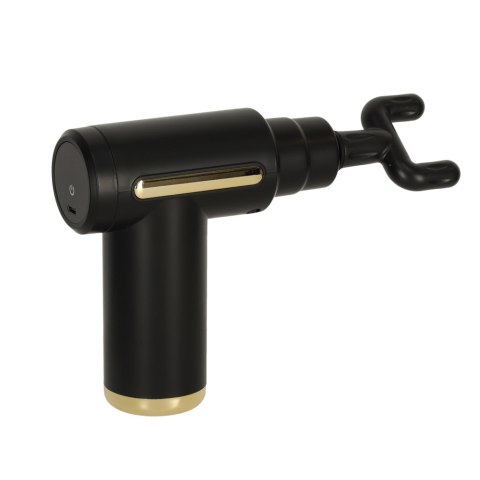 Pistolet do masażu masażer do pleców ciała karku 4 końcówki czarny