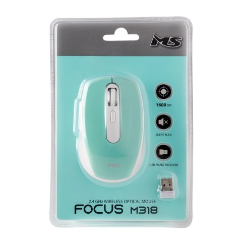 MYSZ BEZPRZEWODOWA MS FOCUS M318 ZIELONA MYSZ BEZPRZEWODOWA MS FOCUS M318 ZIELONA