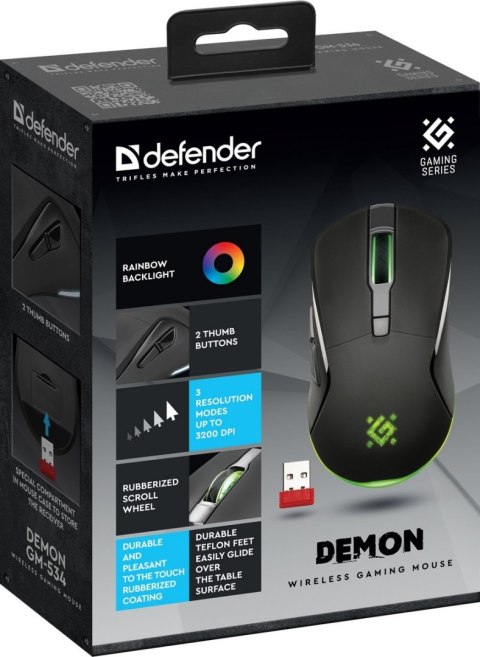 MYSZ DEFENDER GM-534 DEMON RF 3200dpi 6P MYSZ DEFENDER GM-534 DEMON RF 3200dpi 6P