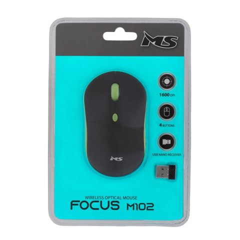 MYSZ MS FOCUS M102 BEZPRZEWODOWA ZIELONA MYSZ MS FOCUS M102 BEZPRZEWODOWA ZIELONA