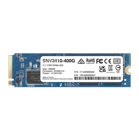 Dysk SSD M.2 NVMe do serwerów Synology SNV3410-400G Dysk SSD M.2 NVMe do serwerów Synology SNV3410-400G