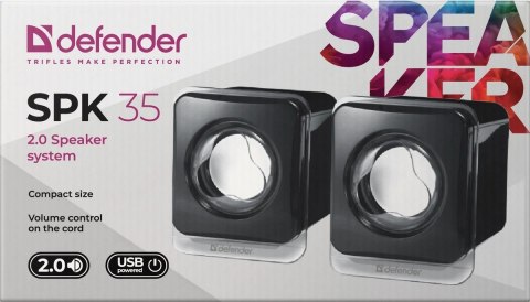GŁOŚNIKI DEFENDER SPK-35 2.0 5W USB CZARNE GŁOŚNIKI DEFENDER SPK-35 2.0 5W USB CZARNE