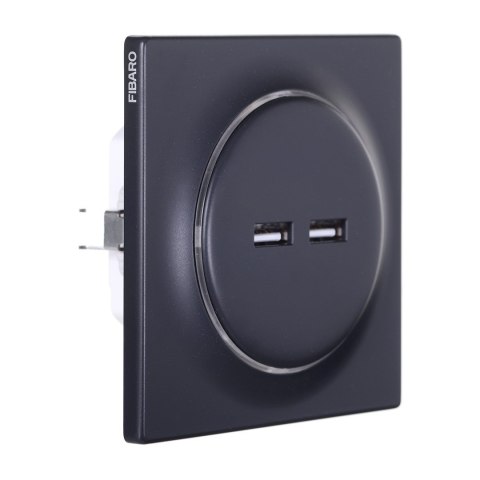 FIBARO Gniazdo USB Walli N USB Outlet antracyt FIBARO Gniazdo USB Walli N USB Outlet antracyt